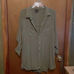 Long sleeve button down romper